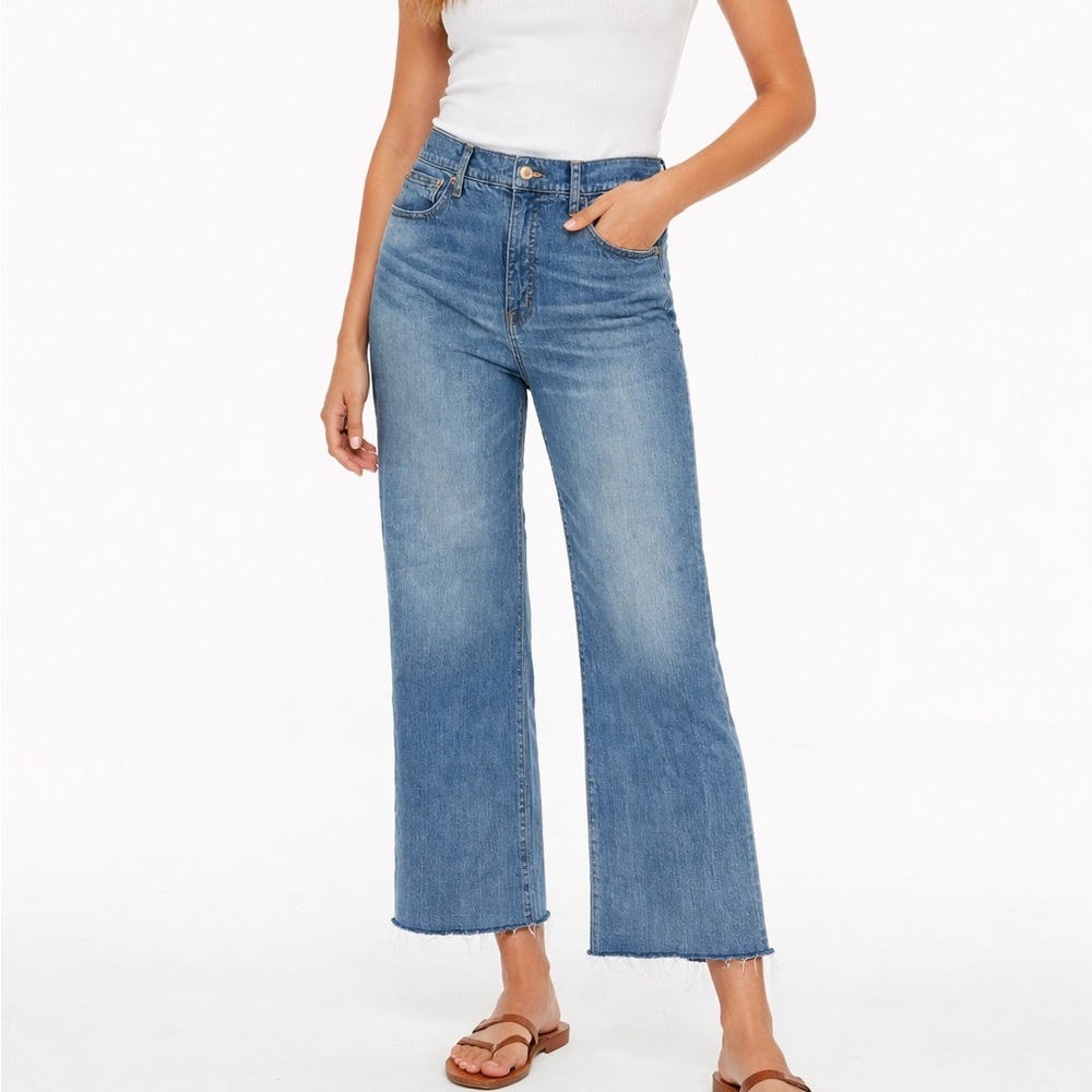 J Crew Wide Leg Crop Jeans